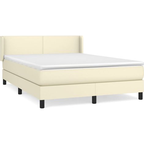 Maison Exclusive - Boxspringbett mit Matratze Creme 140x200 cm Ku