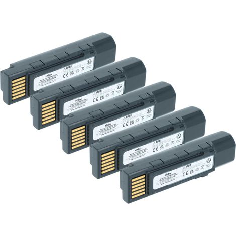 vhbw 5x Akku kompatibel mit Datalogic Gryphon GM4500, 4500, GBT4500 Barcodescanner POS (2600 mAh, 3,7 V, Li-Ion)