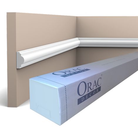 Orac – Cimaise classique flexible 16m – Pour murs arrondis – Peinture personnalisable – Courbes rustiques – Compatible avec plinthes SX138