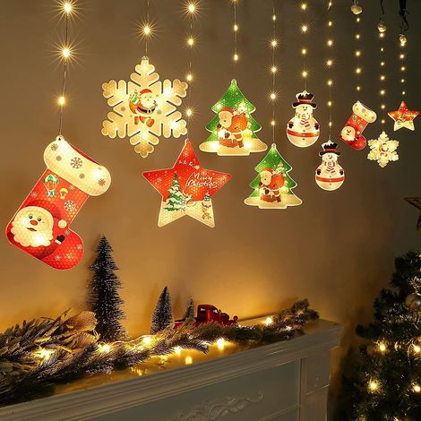 christmas Light Curtain 3m Light Decoration Christmas Window Indoor 3d Christmas Lights Hanging Mood Lamp (1/5)