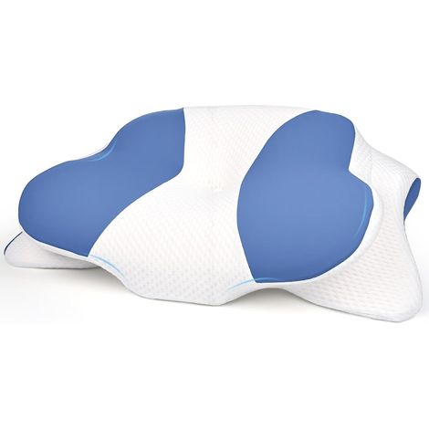 Oreiller Ergonomique Cervical, Oreiller Memoire Forme pour Dormir sur Le Côté et sur Le Dos, Dormir sur Le Ventre, Coussin Orthopédique (1/5)