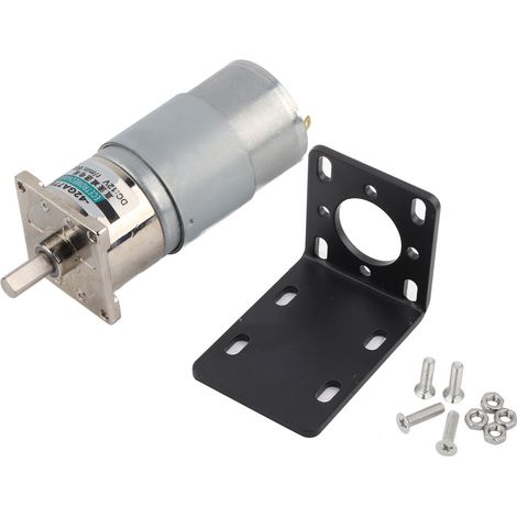 Moteur à engrenages DC micro XD‑42GA775, couple élevé, vitesse réglable, 600 tr/min 12V avec support de fixation (1/5)