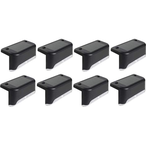 Mise à niveau des lampes solaires d'extérieur pour terrasse, lot de 8 lampes LED étanches pour clôture solaire (1/2)