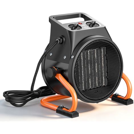 VEVOR Gewächshausheizung 2000W, Elektrischer PTC-Heizlüfter mit Ventilatorfunktion & 2 Heizstufen, Tragbarer Heizer mit Überhitzungsschutz & 15° Einstellbarer Heizwinkel, Elektroheizer für Gartenhaus (1/5)