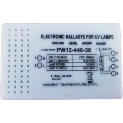 Ballast électronique universel 30-36 W 220 V pour lampe UV G23, G10q et G5 (1/5)