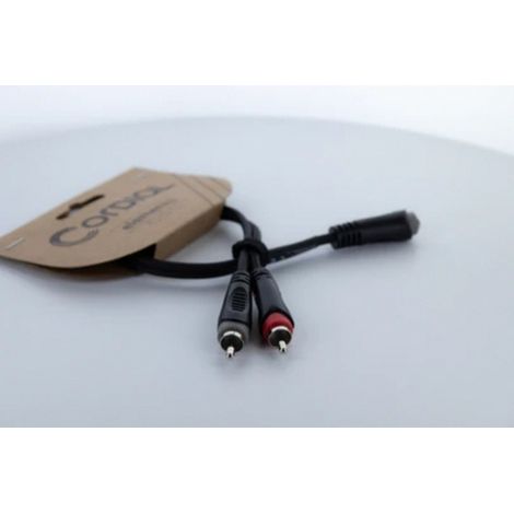Cordial 14889 Klinke / Cinch Audio Y-Adapter [1x Klinkenbuchse 3.5 mm - 2x Cinch-Buchse] 0.30 m Schw (1/5)