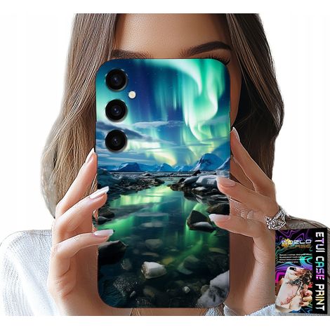 Custodia per Samsung Galaxy A05S - custodia Stawik con vetro effetto aurora boreale Alaska + vetro (1/5)