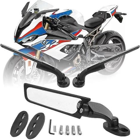 Modifizierter, windverstellbarer und drehbarer Rückspiegel für Motorräder, passend für Yamaha YZF R1 R6 R25 R3 R125 R15 und Suzuki GSXR – Paar (1/4)