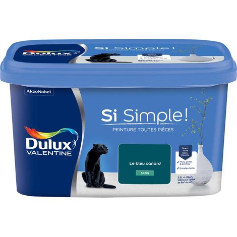 Peinture toutes pièces Si Simple Aspect Satin - Le Bleu Canard 2,5 L - Dulux Valentine