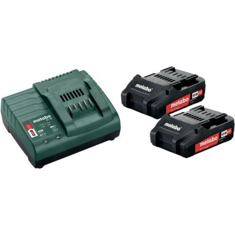 Batterie Li-Ion 18V 2.0Ah – Pack de 2 batteries 2.0Ah – Compatible avec outils Metabo – Rechargeable pour usage intensif (1/7)