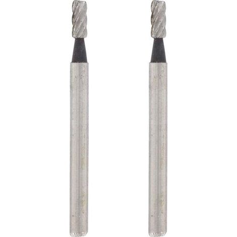 Dremel 194 punte da taglio per fresatura in set di accessori da 2 pezzi - 2 frese ad alta velocità a forma di cilindro con diametro di lavoro di 3,2 mm (1/5)