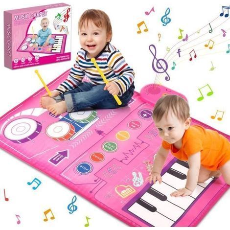 Tapis Musical Bébé Acelife Tapis de Danse Enfant 80x50cm Tapis de Jeu Musique Piano pour Enfant (1/4)