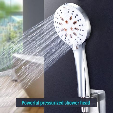 Pommeau de douche haute pression Filtrage anti-calcaire Pommeau de douche 5 Modes Économiseur universel Pommeau de douche Douchette (1/5)
