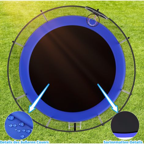 Trampolín de jardín 305 cm con red de seguridad OKMYHOME (1/5)