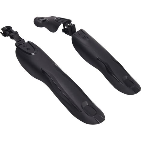 Garde-boue de vélo, kit universel en 3 parties pour épaissir et élargir le cadre - Noir