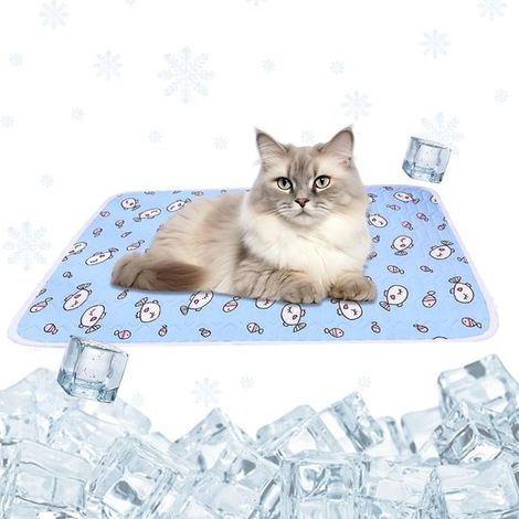 Cuccia rinfrescante per gatti Dailygoods, lavabile, 50 x 40 cm, atossica, per casa/auto, ideale per le giornate estive, cuccia per animali domestici. (1/5)