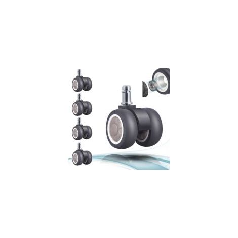 Litzee – Ruote girevoli per sedie da ufficio – Portata 158,8 kg – Attacco a vite M10 x 25 mm – Per pavimenti duri e laminati – Rotazione a 360° – Crezuo
