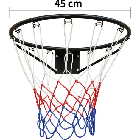 Jante remplaçable de 45 cm avec fixation murale, revêtement anti-intempéries et filet noir intégré
