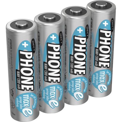 ANSMANN Akku AA Mignon 1300mAh 1,2V NiMH, 4 Stück, wiederaufladbar mit maxE (1/5)