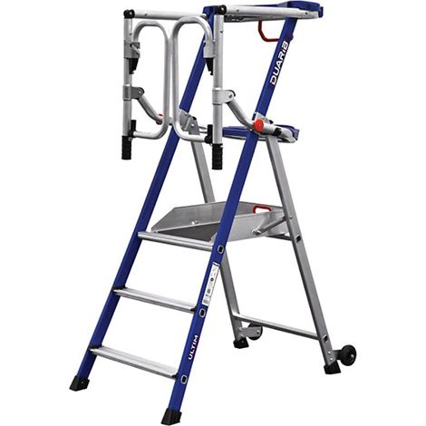 Podesleiter Aluminium 3 Stufen - Max. Arbeitshöhe 2.70m - PIRLF3-U/ALU