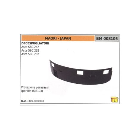 Protezione parasassi MAORI per decespugliatore asta SBC 242 - SBC 262 - SBC 282