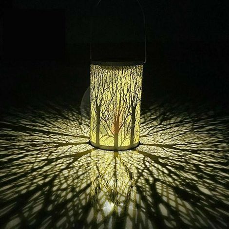 Portable Lantern, Waterproof Garden Decorative Tree Style Projection Lamp with Sun Lamp Suspended Solar Lantern (Tree Style) (1/3)