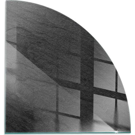 Bodenplatte Glas Glasplatte Kaminplatte Funkenschutz Sicherheitsglas Funkenschutzplatte für Kamin Steinoberflächenstruktur 1/4 100x100 cm (1/5)
