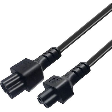Câble d'alimentation IEC320 C6 mâle vers IEC320 C5 pour adaptateurs secteur d'ordinateurs portables (1/4)