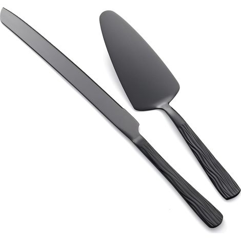 Set d'ustensiles en acier inoxydable pour découper les gâteaux, comprenant un couteau à gâteau de 33 cm et un serveur à gâteau de 23,6 cm, Convient pour les mariages les anniversaires
