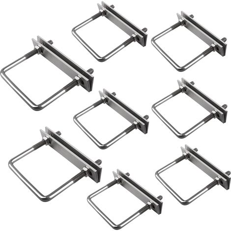 U-Boulons, Boulons en U 8 Pièces, U-Bolts M8 En Acier Inox Avec éCrou Plaque De Cadre Et Rondelle, Pour Jardin, Plomberie Fixe, Bricolage, Caravane (1/5)