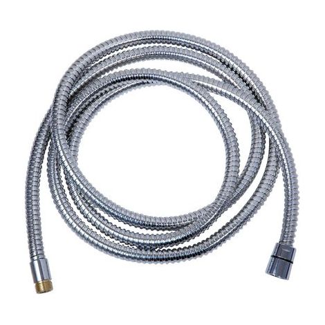 Odyssea – Flexible de douche laiton chromé 2,5 m – Simple agrafage – Raccordement M 3/8' et F 1/2' – Modèle rénovation