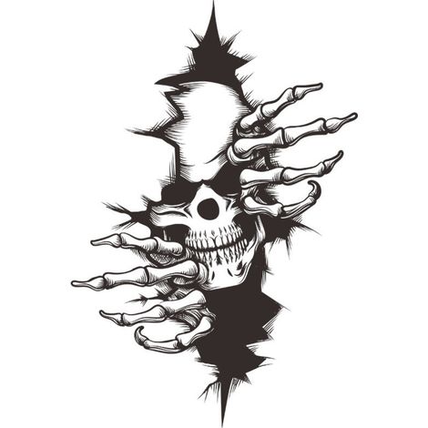 Horror-Totenkopf-Aufkleber 22x32cm Autoaufkleber Fahrzeugaufkleber-Crezuo