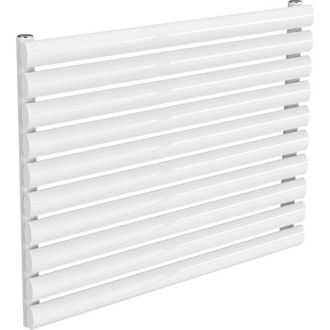 Reina Nevah Single Designer Horizontal Radiator 590mm H x 800mm W White (1/5)