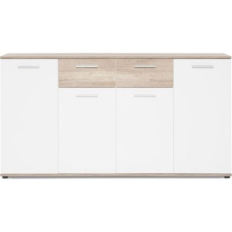 Jacky Niedrigbuffet Weiß 160 cm zeitloses Design (1/4)