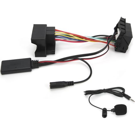 Câble AUX-IN Bluetooth 12Pin adaptateur stéréo audio avec micro pour Peugeot 207 307 407 308 (1/5)