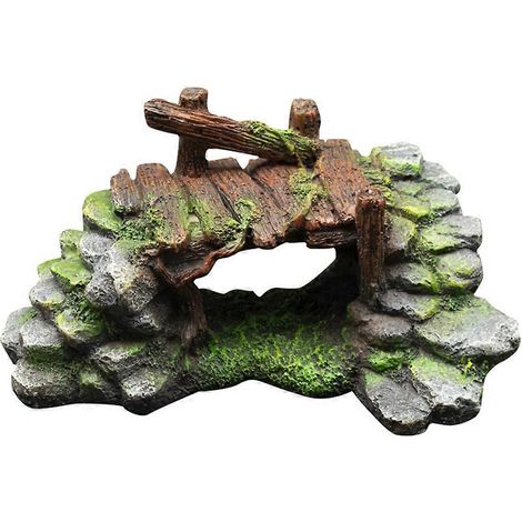 Green Resin Decor Fish Tank Adornment Bridge for Aquarium 1Pcs (1/5)