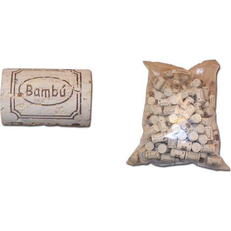 Bambu T-Zylinder Kork 39x26200 Einheiten. Natürlicher Blco Apfelwein 21226