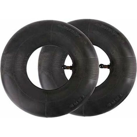 Pneu de Chambre à Air SéRies 4.10/3.50-4 Pouces pour Diable, Chariot, Chariot Manuel, Chariot de Jardin, Tondeuse à Gazon, Tube de Remplacement 4.10-4(2pcs)