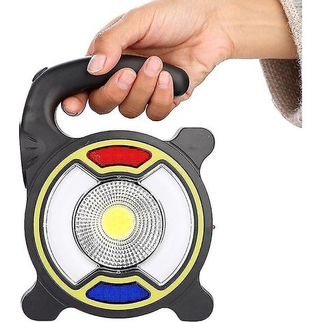 Lampe de camping rechargeable ultra-lumineuse, chargement solaire et USB (1/3)