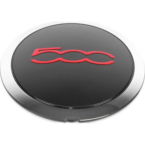 Enjoliveur central 133 mm pour jantes 500, références 68078419AC et 68078421AC, cache-poussière rouge 51884863 (1/4)