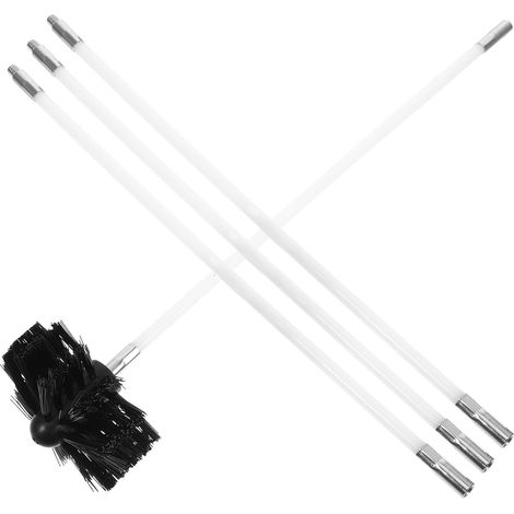 Brosse de Nettoyage pour Conduit en Nylon Noir, Outil pour Enlever Peluches, Compatible Perceuse, pour Conduits de Sécheuse et Cheminées (1/5)