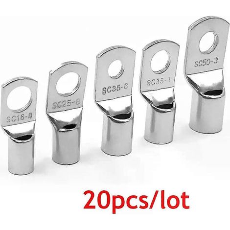 Lot de 20 connecteurs de câbles à sertir SC 1535 mm² pour soudage de fils (SC16-8, SC16-12, SC35-12-JXLGV) (1/4)