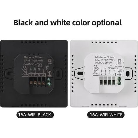 Thermostat intelligent pour la maison WiFi Programmable hebdomadaire Mode manuel/automatique numérique Tuya APP Contrôle Écran LCD Contrôleur de température Chauffage électrique intelligent (1/5)
