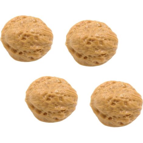 4 Pièces Noyer Artificiel Micro-Jouets Accessoires Photo Fruits Artificiels en Noyer pour Enfants Ornements De Bureau en Noyer Figurines Décoratives en Noyer PVC (1/5)