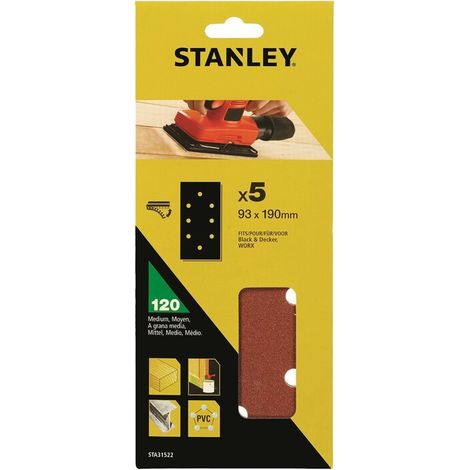 STANLEY STA31522 5 FOGLI VEL B+D 93X190 GR 120
