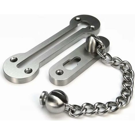 Solid 3MM en acier inoxydable 304 extra-épais Chaîne de porte sécurité Coulissant à Chaîne chaine pour porte d'entrée, (1/4)
