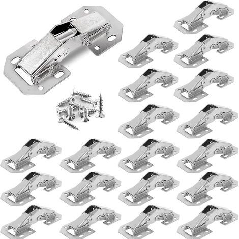 20 Charnières de placard – Charnières à 90° de 3 pouces pour portes de cuisine, charnières pour portes de meubles de cuisine et d'armoires (1/5)
