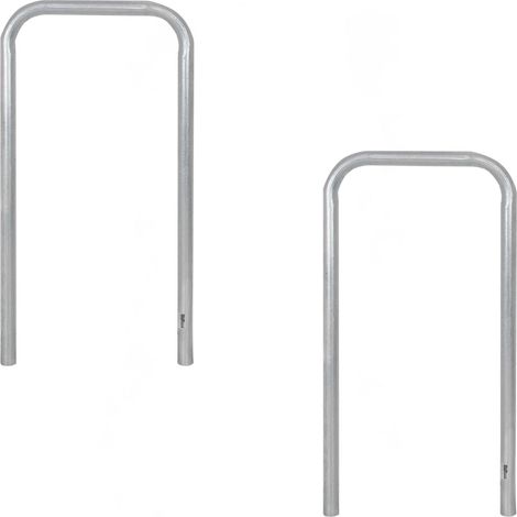 2x Fahrradanlehnbügel 115x58 cm Stahl feuerverzinkt Ø 48 mm zum Einbetonieren Fahrradparker