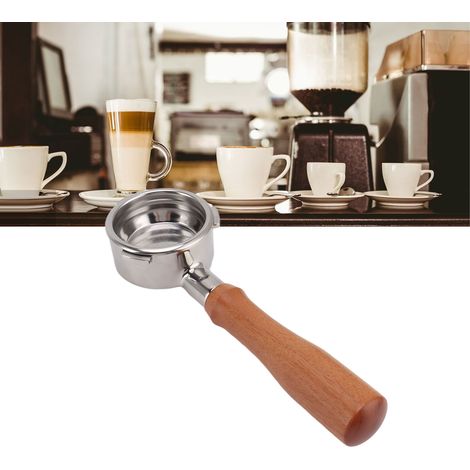 Barsetto 58 mm italienische Kaffeemaschine, Griff aus Edelstahl ohne Sockel, Modell E, Griff komplett aus Rosenholz (1/5)