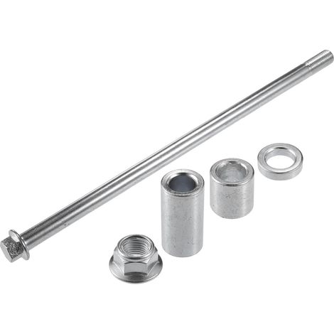 Essieu Avant Arrière Avec Bague Et Vis Boulon M12 280mm 1pc Avec Bague Et Vis Boulon, M12 280mm, Pour Scooter Et Quad, Axe De Roue, Argenté, Pour Réparation Et Modification (1/5)